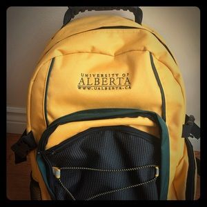 University of Alberta UofA Golden Yellow Backpack